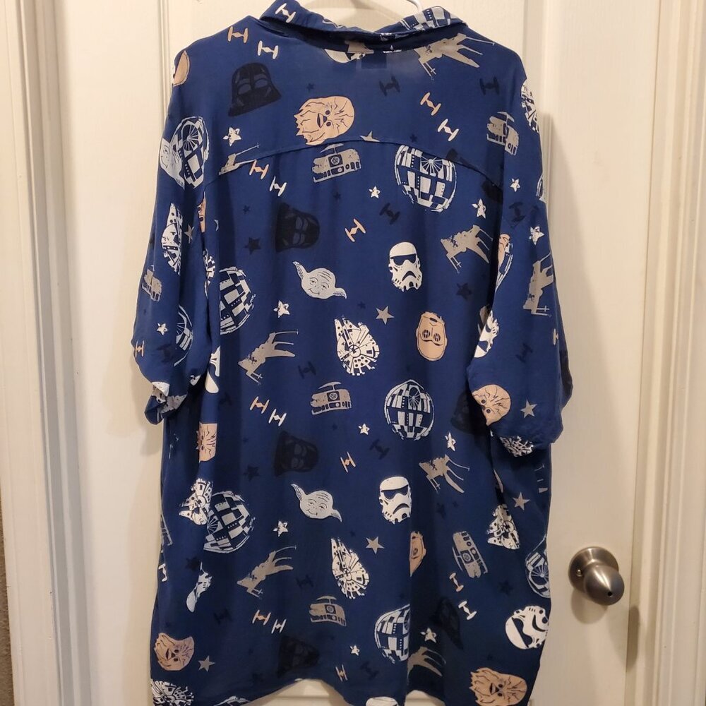 Star Wars Hawaiian Button-Up Shirt | All-Over Print Darth Vader Stormtrooper 2XL - Picture 4 of 8